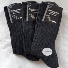 3 Paire MH Semelle Bouclette Chaussettes avec Confort 100% Coton Anthracite 39 À