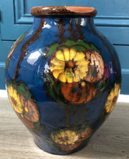 Gros Vase Boule Céramique Savoie Signé Emile SIMONOD