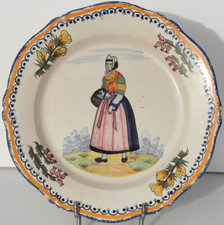 Assiette ancienne faience - ancienne, en