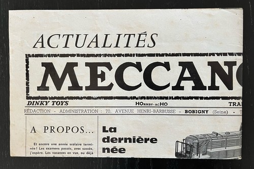 Actualités meccano dinky - actualités,