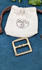 Hermès Anneau / Boucle de Foulard Etrivière en métal doré