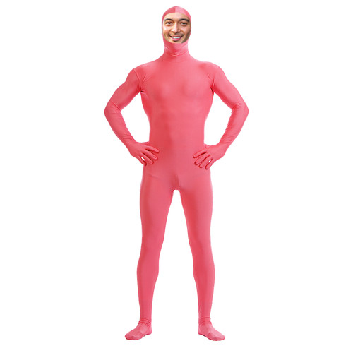 Full body pink zentai - body,