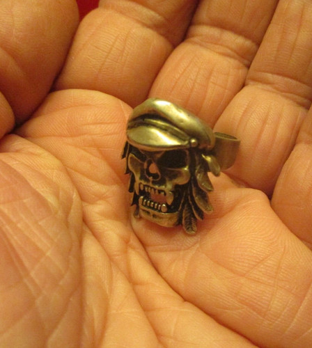 Bague tête mort casquette - mort,