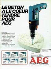 PUBLICITE ADVERTISING 027  1982  AEG   perceuse  éléctronique