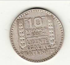 PLUS rare série 10 FRANCS ARGENT 1937  petit prix !! 