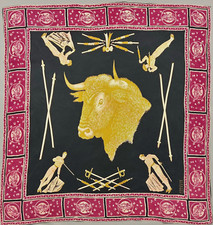 Magnifique foulard vintage  "