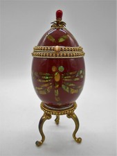 GOUT OEUF DE FABERGÉ : SOMPTUEUSE BOITE A BIJOUX AUX LIBELLULES