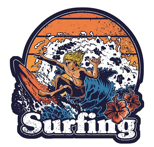 Surfing time surf plage - surfing,