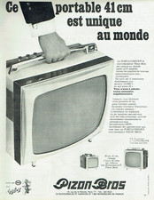publicité Advertising  1122  1967  téléviseur Pizon-Bros portable  tigrelot