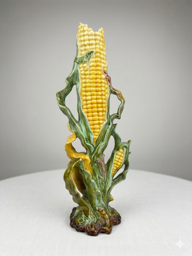 Grand vase majolique vintage