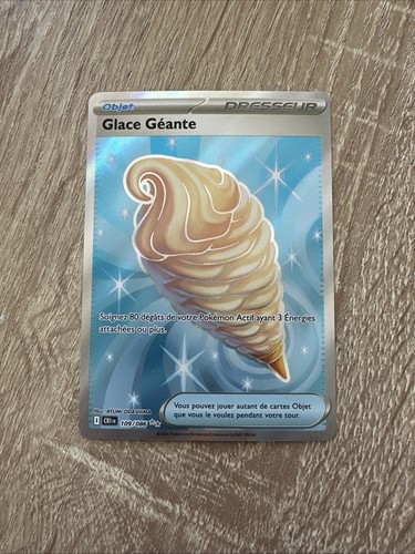 Carte pokémon glace géante - carte,