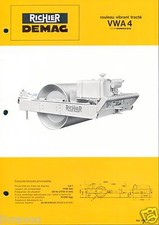 ▬►Prospectus de 1969 RICHIER DEMAG ROULEAU  VIBRANT TRACTÉ VWA 4  NO POCLAIN