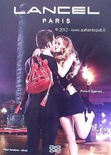 PUBLICITE SAC LANCEL PARIS PLACE VENDOME PREMIER FLIRT DE 2011 BAG FRENCH AD