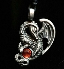 Pendentif Dragon Magique Wicca Trônes Païen Celtique Gothique Biker Collier