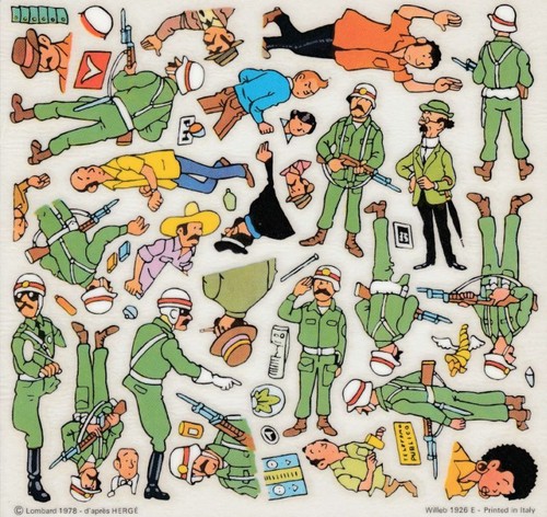 Tintin hergé feuillet 16x17 - feuillet,