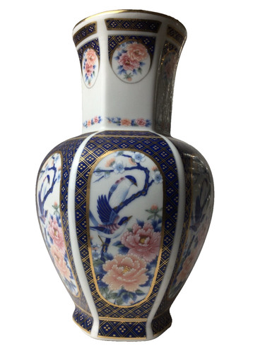 Vase décoré porcelaine - décoré,