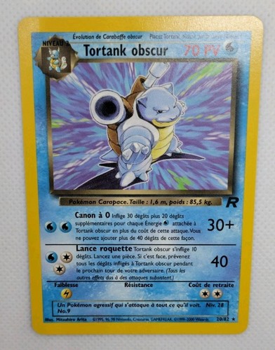 Carte pokémon tortank - carte, obscur