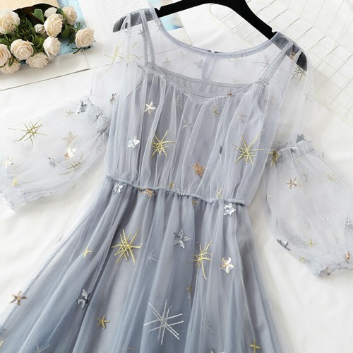 Robe midi maille - midi, pétales