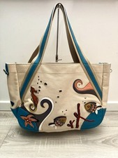 Sac À Main Prada Coton Cuir Bleu Porté Épaule Modèle Canapa Vitello Daino ?