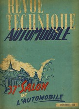 (C16) REVUE TECHNIQUE AUTOMOBILE 37ème SALON AUTO Octobre 1950