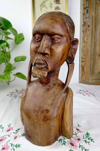 Art africain buste homme - buste, d'homme