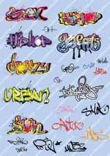 Graffiti Maquette, train Ho, Scale1/24, diorama waterslide, décalcomanie à l'eau