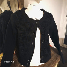 Sonia RYKIEL - Jolie Petite Veste noire -  Laine & Angora - T  S/XS