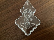 Cristal lustre, Pampille avec ange d'église fin XVIIIème , parfait état