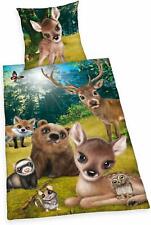 Herding Linge de Lit Animal Club la Forêt 135 x 200cm Coton Wenden Motiv