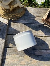 Pot à confiture en faïence blanche Creil et Montereau XIXème