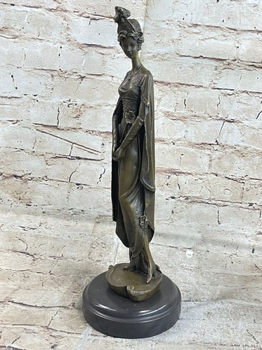 Art déco bronze statue - bronze,