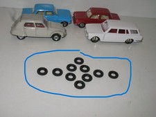 D08, DINKY X 10 pneus strié pour série 500, ami 6, simca, opel REKORD ,. 14 / 7