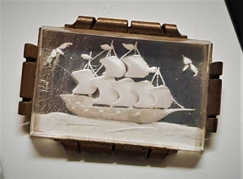 Bijou vintage broche - bijou, lucite
