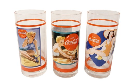 Lot trois verres pin - de,