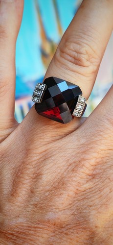 Bague ancienne argent et - en,