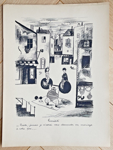 Peynet gravure humoristique - peynet,
