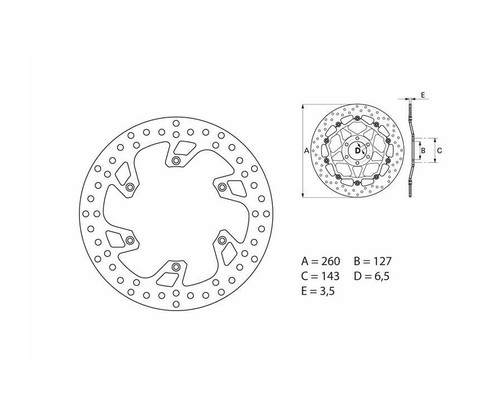 Disque frein brembo serie - disque,
