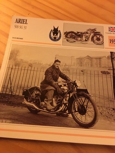 Ariel 500 cm3 sg31 1931 - 1931, carte