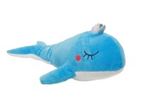 Doudou baleine bleue blanche
