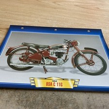 BSA 250 C11G 1954 fiche carte moto passion collection Atlas