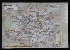 1970 plan paris métro - de,