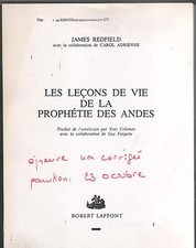 Les leçon de vie de la prophetie des Andes.James REDFIELD.Non corrigée. ES6