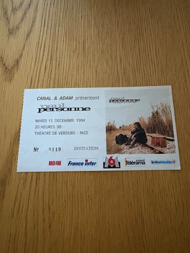 Billet ticket place concert - ticket,