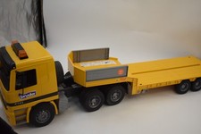 Lot Bruder Mercedes Actros 4143 Man An 2002 Camion Remorque Plateau Fliegl Spiel