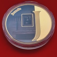 Médaille J - Joconde - dorure à l'or fin 24 carats qualité Belle épreuve neuve.