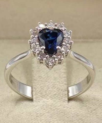 Bague 18kt avec diamants - or,