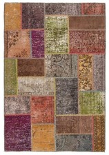 Tapis Persan Tissé À La Main Patchwork 157x108 Cm - Orient, Tapis, Vintage