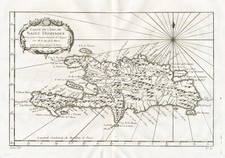 Carte De La République Dominicaine Haiti Hispaniola Gravure Bellin 1750