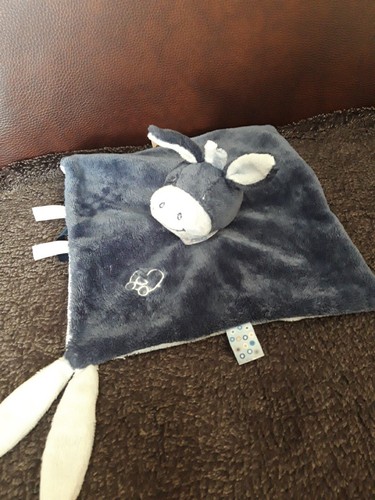 Doudou plat ane bleu - , marine