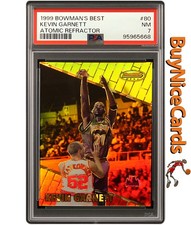 1999 Kevin Garnett Bowman's Best Atomic Refractor SP /100 # 80 PSA 7 NM